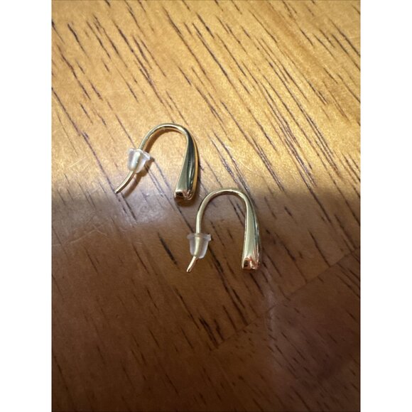 14k Gold Plated Sterling Silver Water Drop Design Minimal Earrings Jewelry Women - Picture 5 of 7